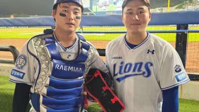 [스포츠중계 좀비티비] 이승현의 커리어 하이 피칭 뒤엔 ‘조력자’ 김재성… “볼넷 피하려다 실투, 책임은 내 몫”